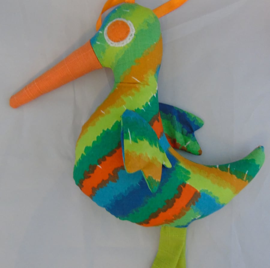 Clearance - Hanging Bird - Green and Blue Stork