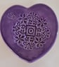 Embossed heart ring dish. - Image 1