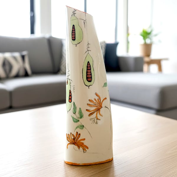 'Seeds and Petals' Vase - handmade ceramic