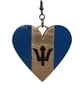 Bajan flag earrings, love Barbados, loveheart jewellery, caribbean queen,  - Image 4