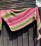 Light as a feather mohair hand knitted asymmetrical wrap  - Image 3