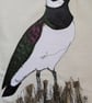 Lapwing Embroidered Greetings Card - Image 2
