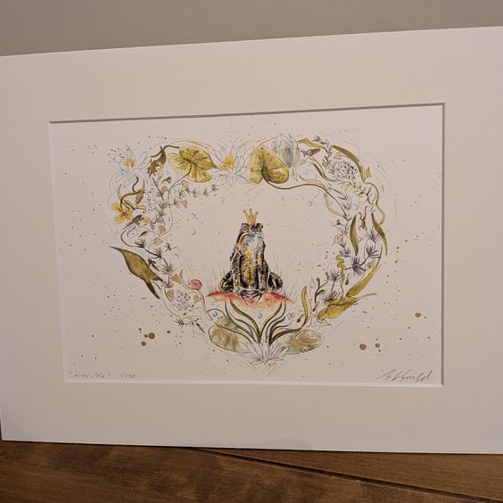 Kiss Me, an A4 or A5  limited edition handfinished print of an original painting