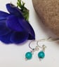 Sterling Silver Turquenite and Crystal Earrings - Image 2