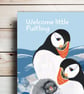 New Baby card - puffin coastal blank inside - Image 3