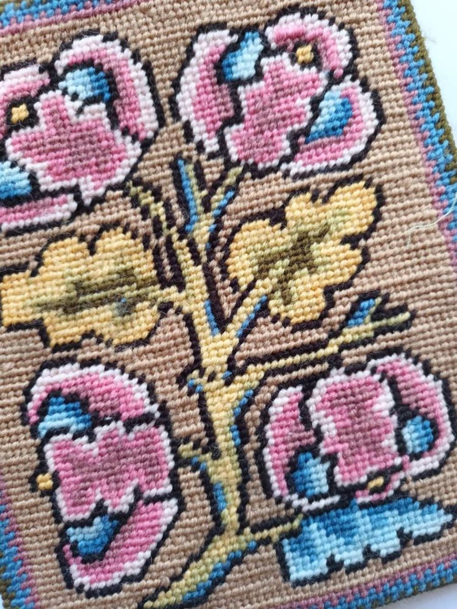 Fruit and Leaves Tapestry Kit,  Needlepoint,  Historical Petit Point 