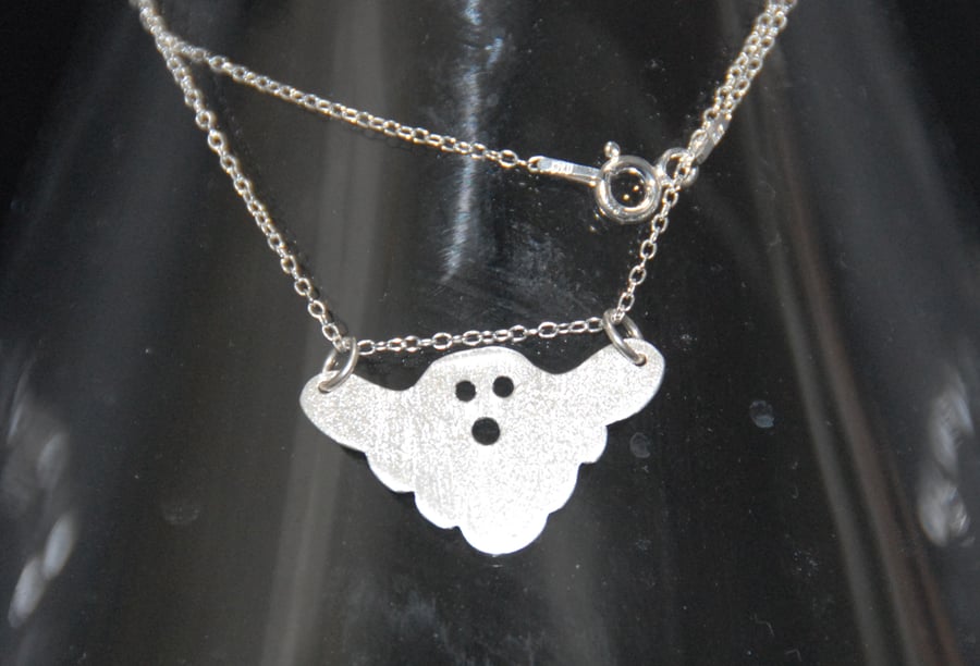 Sterling Silver Ghost Pendant