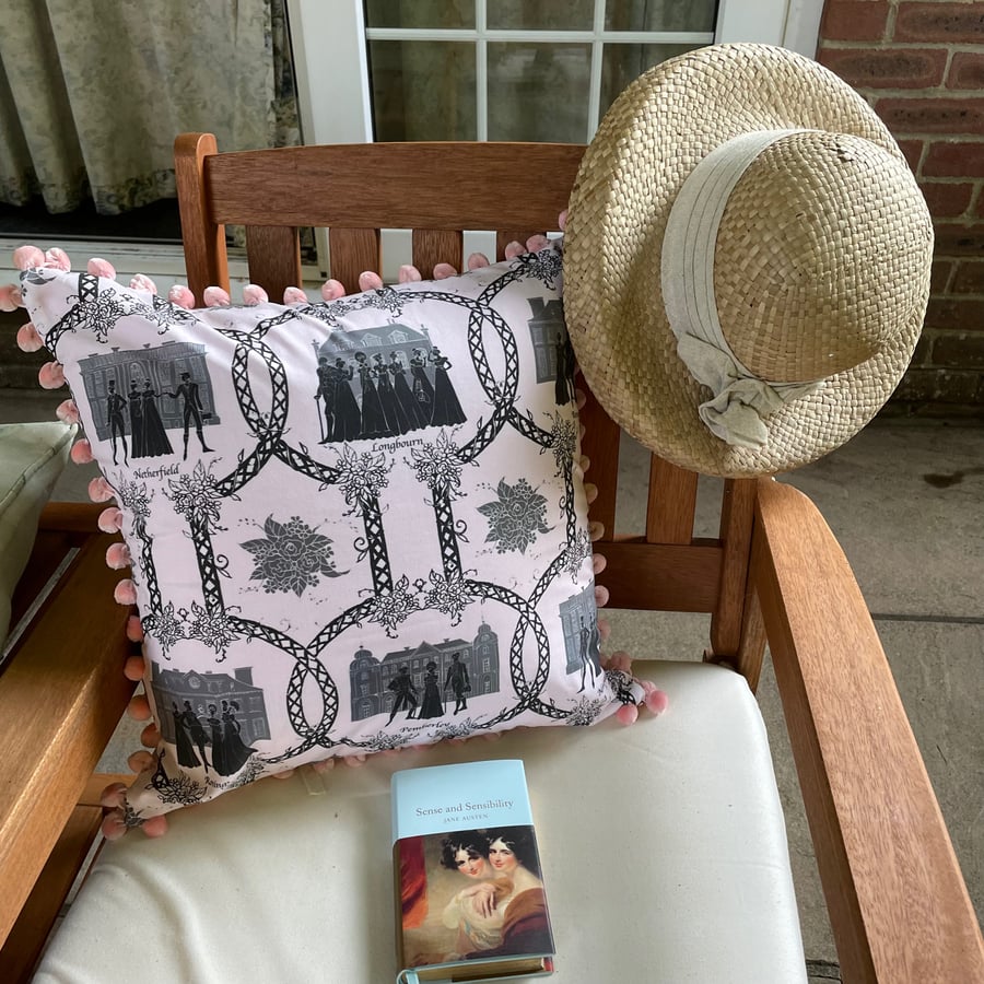 Library - Jane Austen Manors themed cushion cover by Carolee Crafts PB11 - 0022