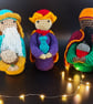 Crochet Nativity Set: Handmade Three Wise Men Christmas Decor