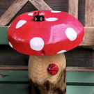 Ladybirds on Red Spotty Toadstool