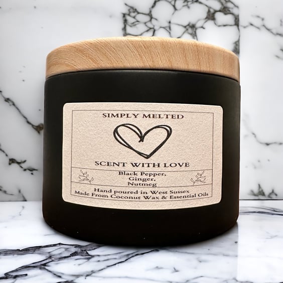 Scent with Love Valentines Scente Candle, Aphrodisiac Essential Oil Blend Candle