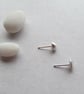 Tiny Solid Silver Pebble Studs - Image 3