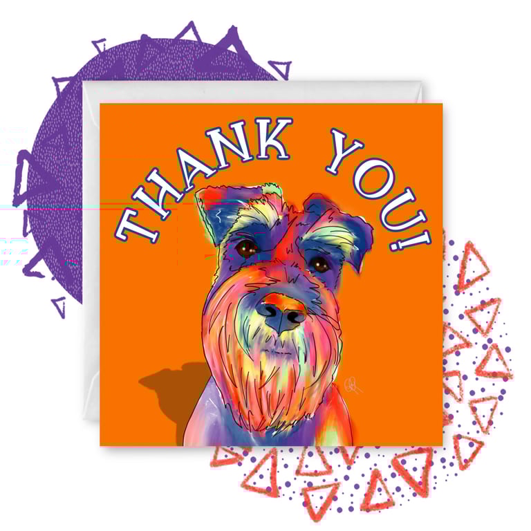Schnauzer Thank You Card