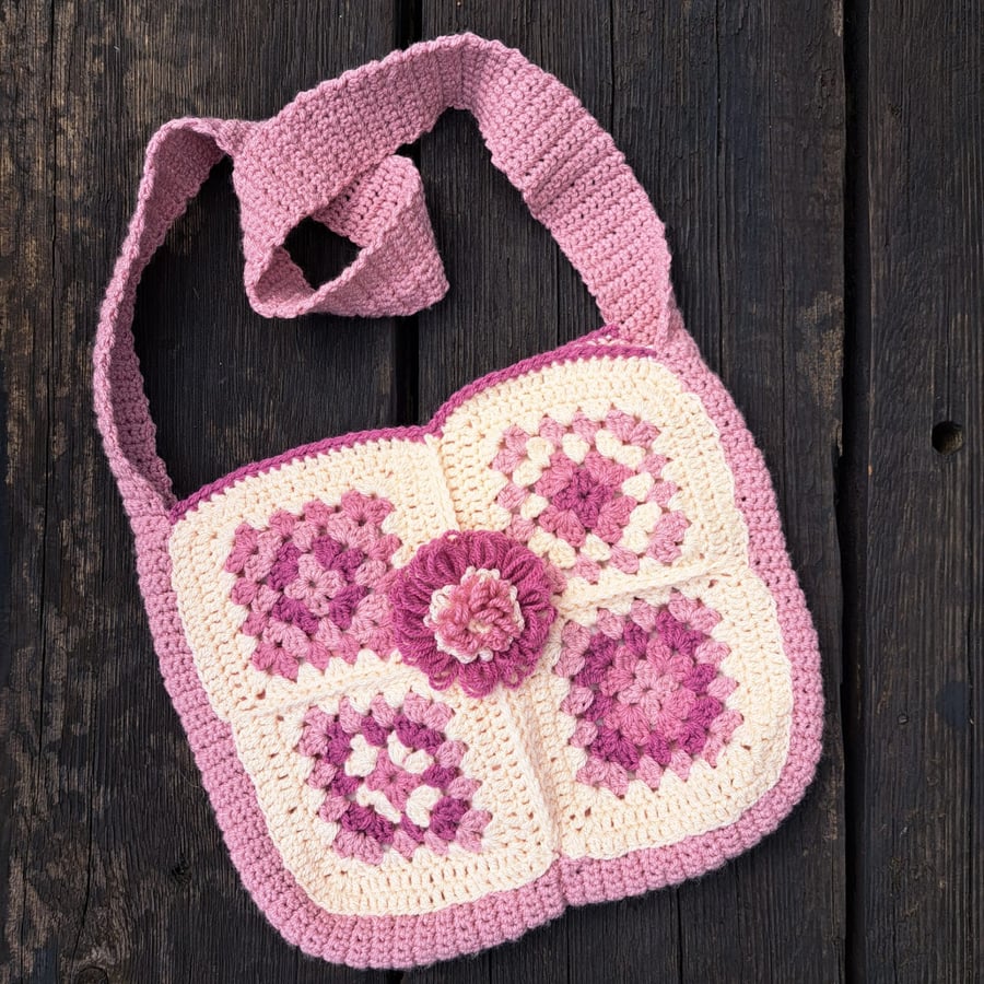 Pink Crochet Bag