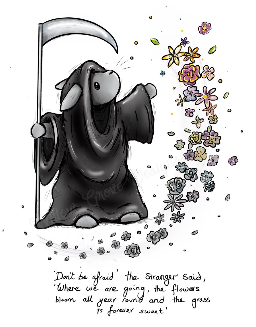 ‘Don’t be afraid’ rabbit print - with text 