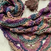 Crochet lace scarf shawl Winter starry skies