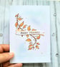 Leaves Thank You Cards - Set of 2 cards - original art, copper tones, blank  - Image 4