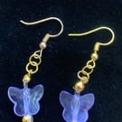 Handmade butterfly drop earrings