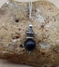 Minimalist Rainbow Obsidian pendant necklace - Image 1