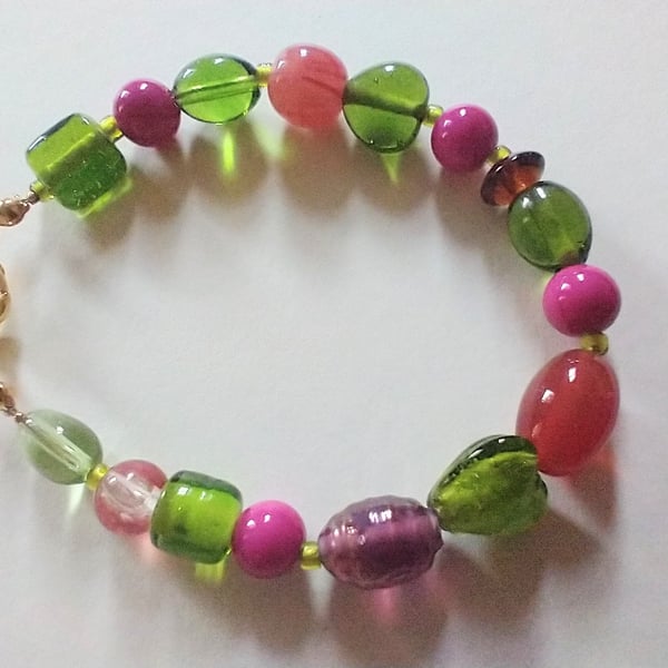 Green and Pink Bracelet 