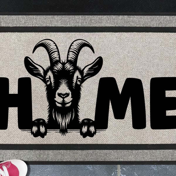 Goat Home Door Mat No.4 - All Weather Doormat - 45x70cm 