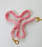 Pink cracked glass rondelle necklace  - Image 2