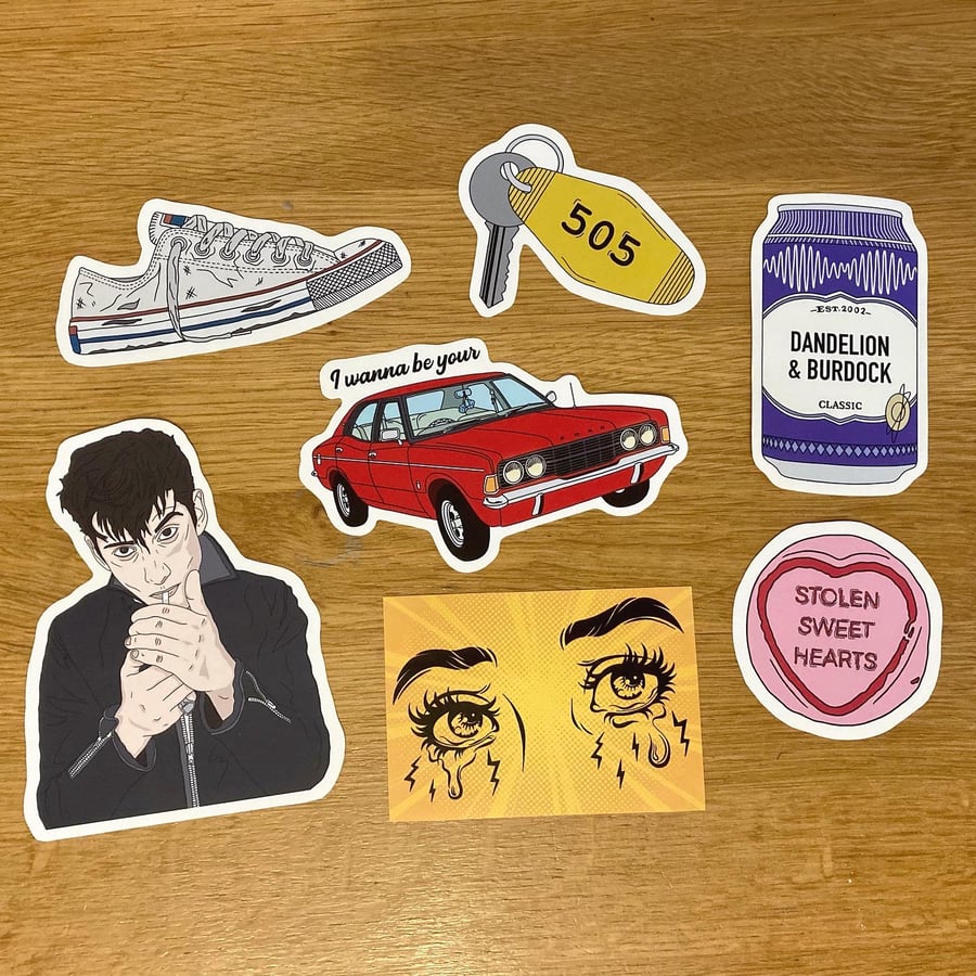 Arctic Monkeys Inspired Vinyl Sticker Pack (7pcs)