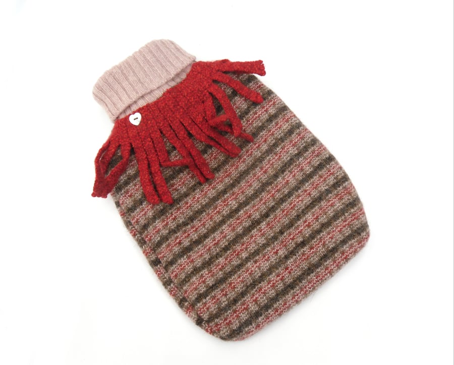 Recycled autumn Hot water bottle cover