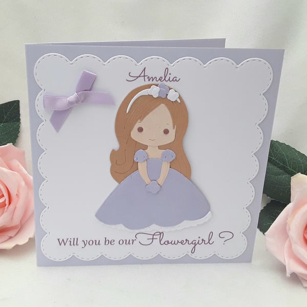 Personalised Will You Be My Flowergirl Card