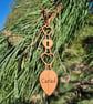 Welsh Lovespoon Decoration – "Cariad" Engraved, Cherry Veneered MDF