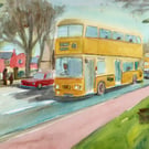 Classic Bus Fathers Day Card