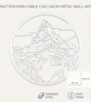 Matterhorn Mountain Metal Wall Art - 45cm Circular Swiss Alps & Cable Car Sign - Image 3