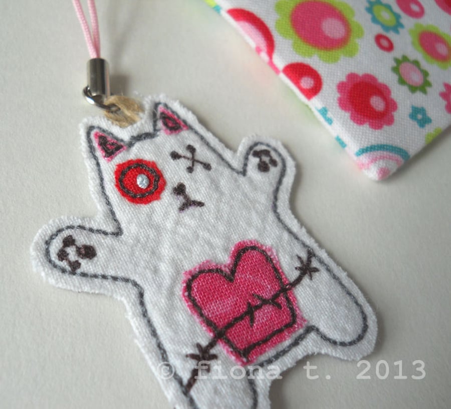 embroidered zombie kitten