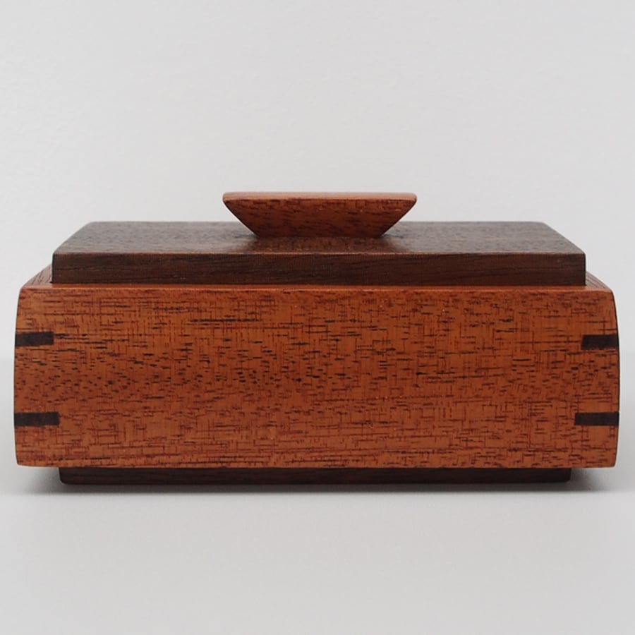 Small Mahogany Desk or Jewellery Box - Reclaimed Timber