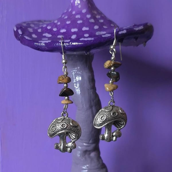 Mushroom earrings 