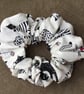 Cat themed feline cotton fabric Scrunchie  - Image 2