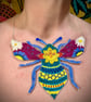The Dusk Bee - Handmade Textiles Statement Necklace - Image 1