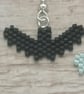 Beaded Pastel Goth Bat Earrings  - Image 4