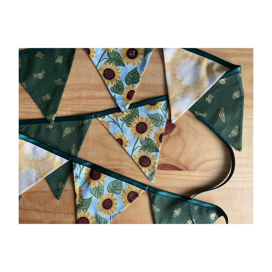 Sunflower bunting - reversible small