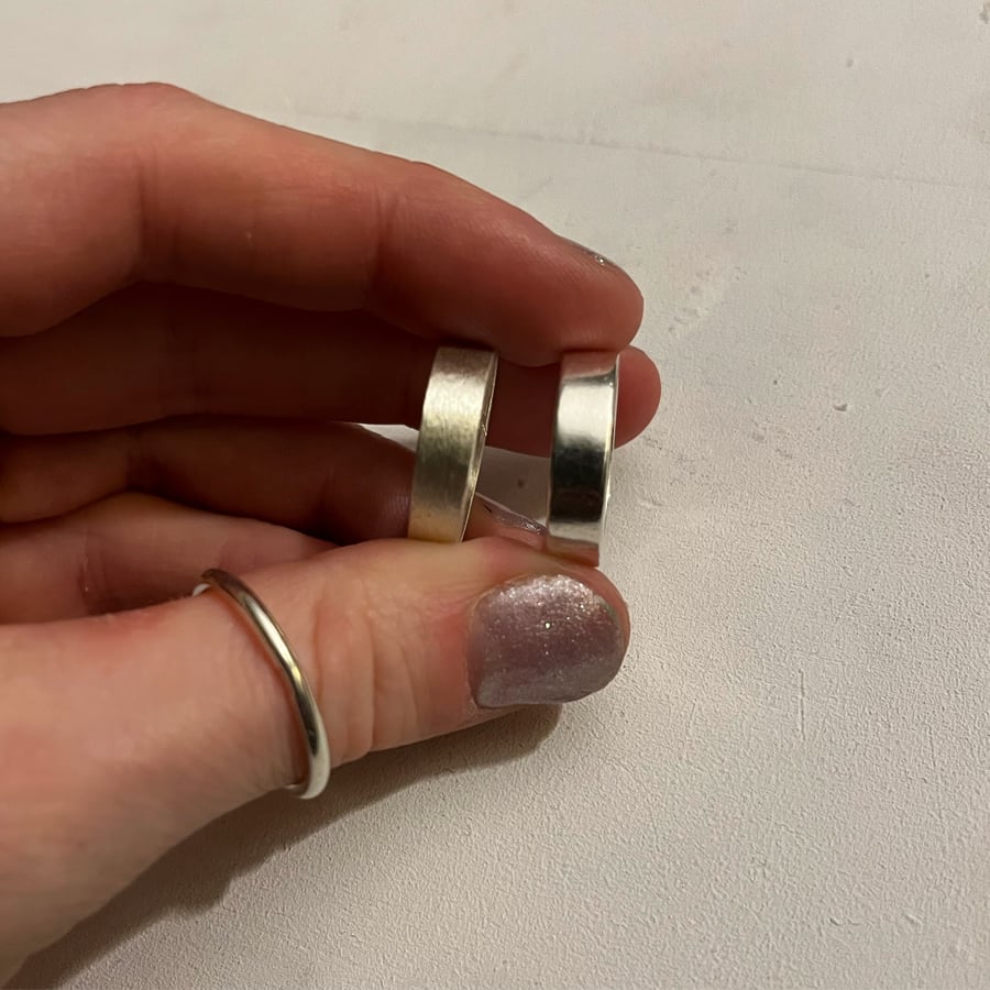 Chunky sales rings silver