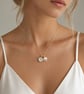 Freshwater Pearl and Shell Pendant Necklace in Gold Plated