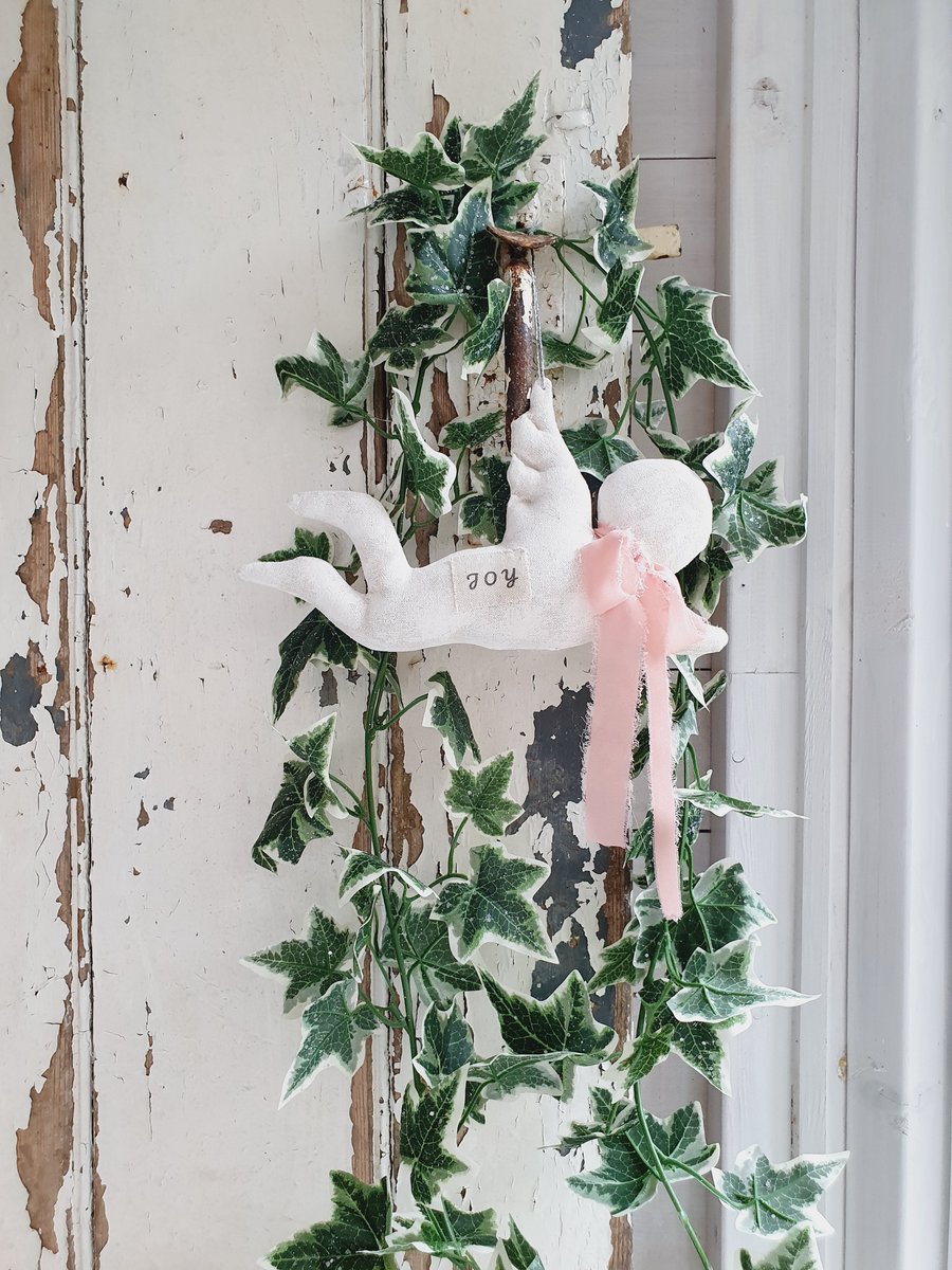 Cherub Hanging Christmas Decoration