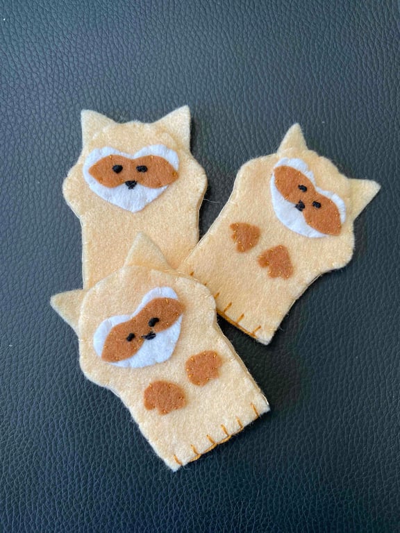 Rocky Racoon felt finger puppet