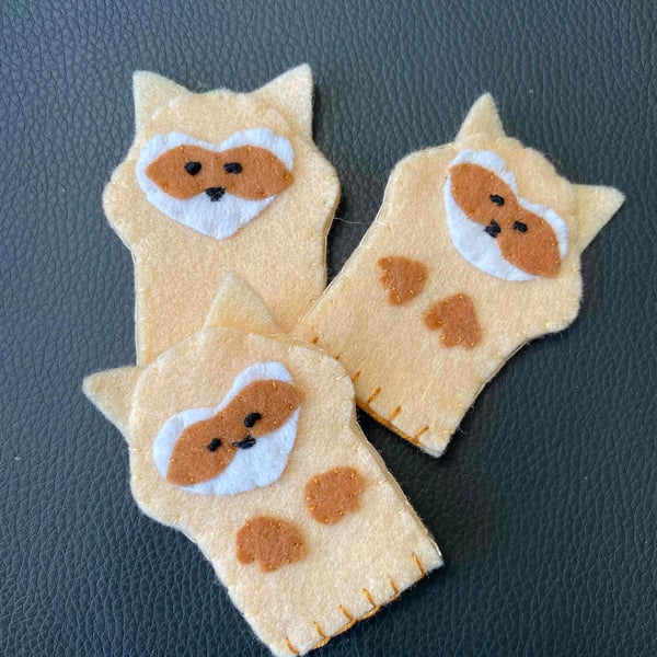 Rocky Racoon felt finger puppet