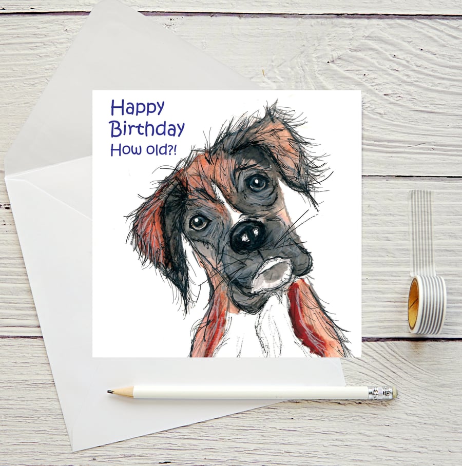 Boxer Birthday Greeting Card