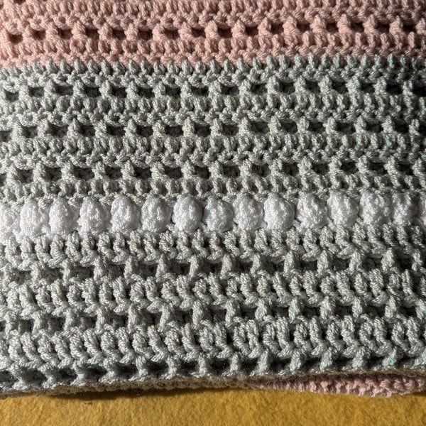 Multi pastel colors lap blanket 