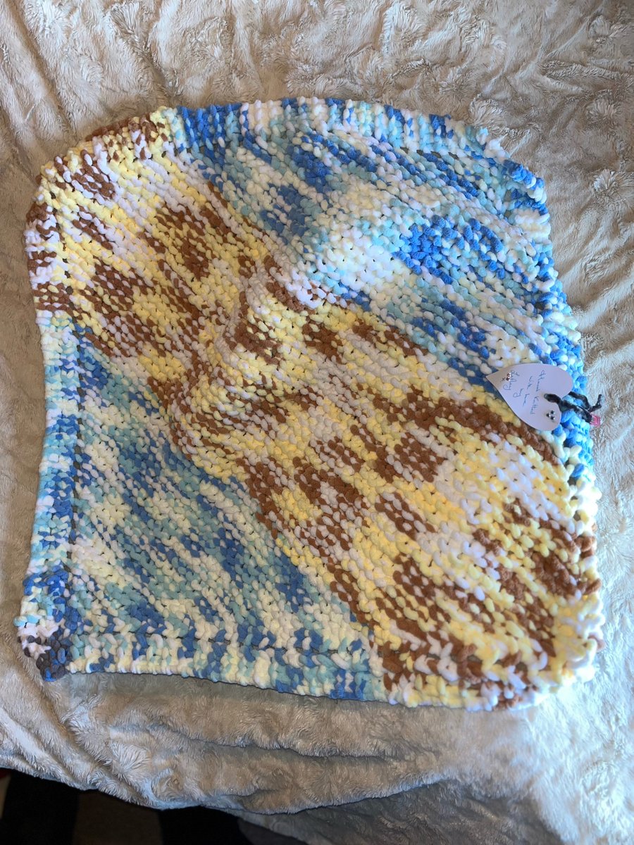 Hand knitted baby blankets. Super Soft Chenille wool 