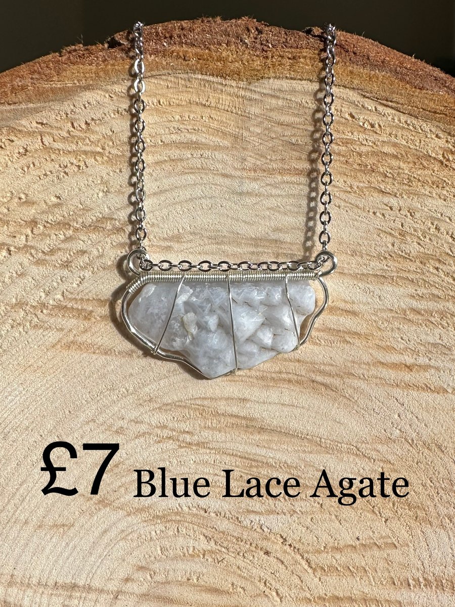 Handmade wire wrapped necklace Folksy