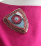 Shield recycled brooch  - sustainable jewellery   - Image 5