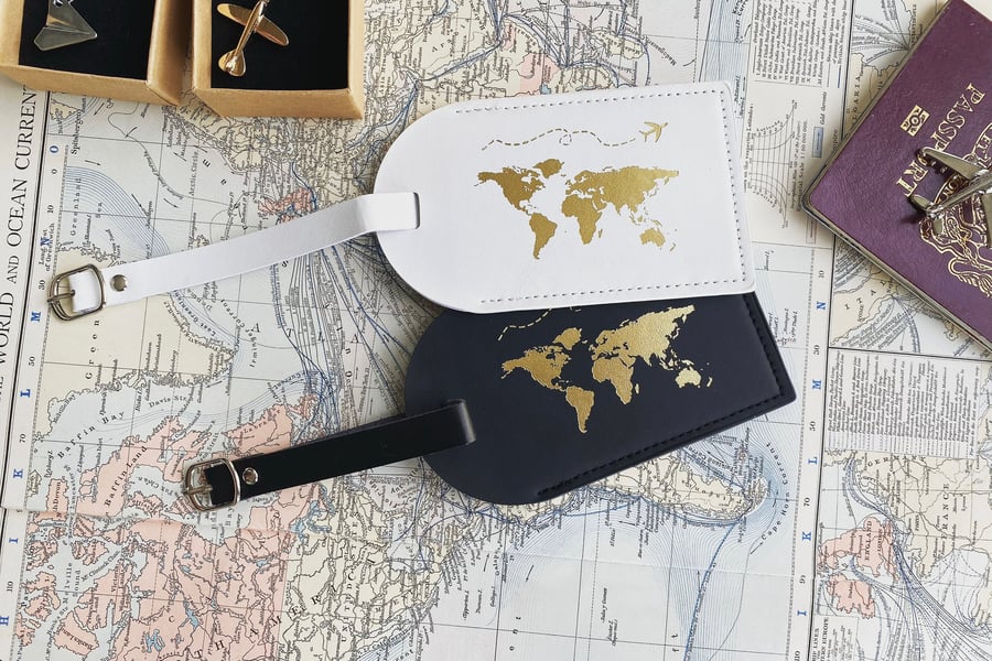 Couples Luggage Tags Set of 2